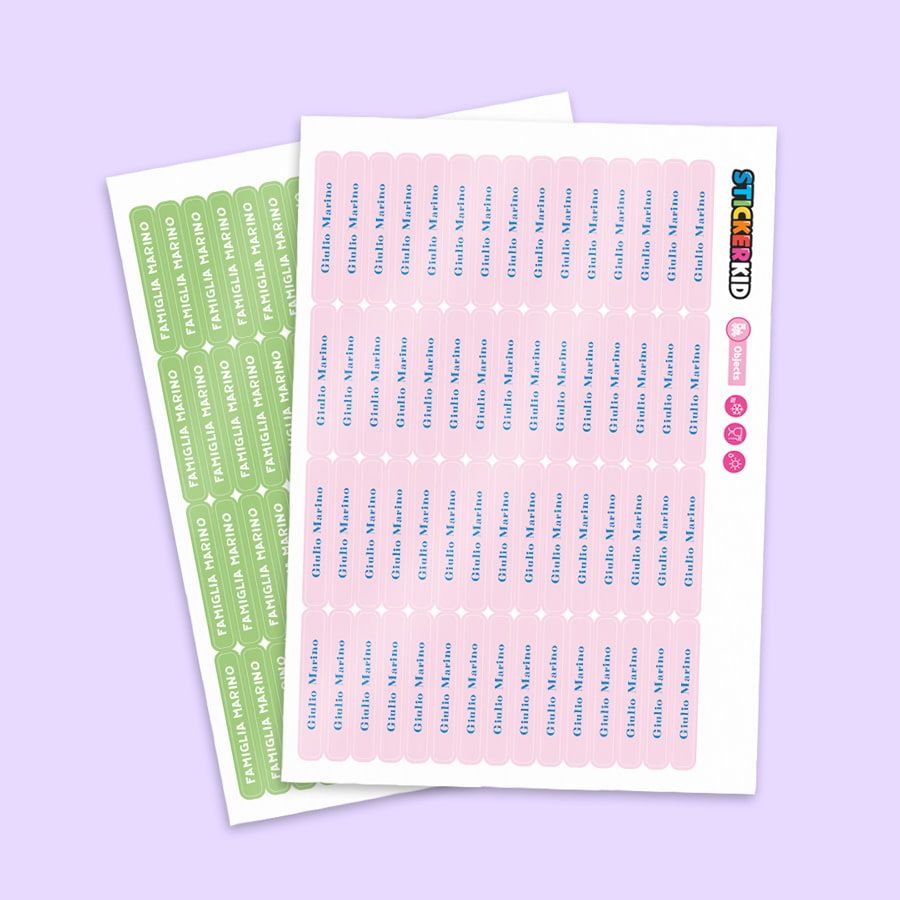 Etichette Nomi Personalizzate Per Bambini - 70 Adesivi Colorati Unicorno - Resistenti Al Lavaggio - Foto 9