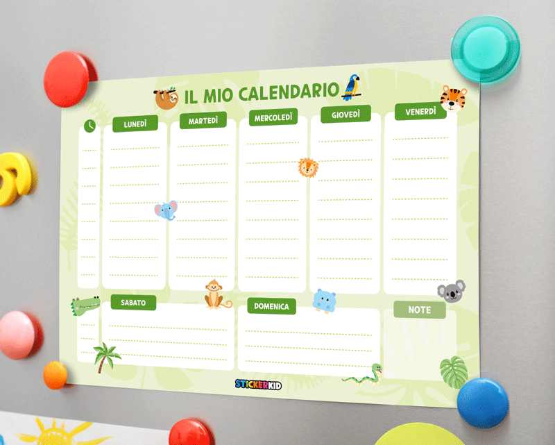 Modello di pianificazione giornaliera modificabile, grafico di routine